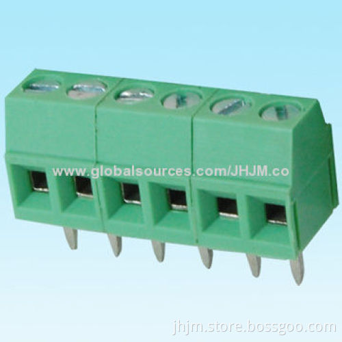 Screw Type Terminal Block, 3.5/3.81mm Pitch, 2-24 Ways, Single Housing, PCB Mounting